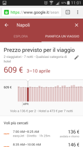 Google destinations - Pianifica viaggio