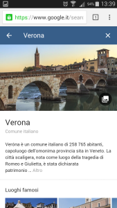 Google destinations - Verona