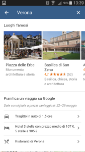 Google destinations - Luoghi di interesse