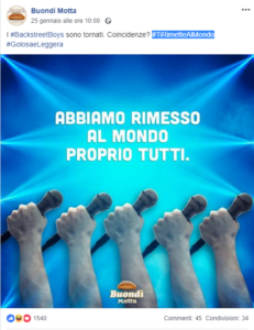 Buondì Motta pubblicità su Facebook