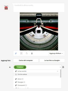 esempio di un Post su Gplus